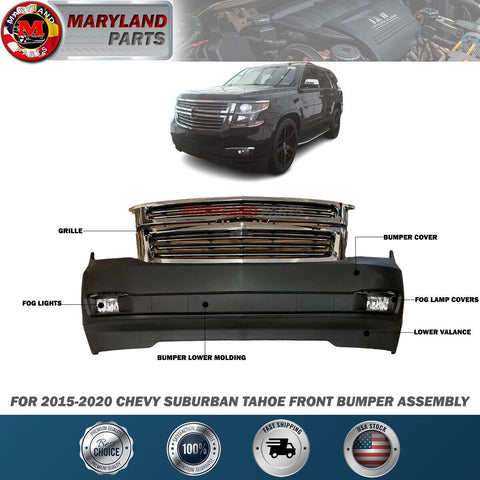 For 2015-2020 Chevy Suburban Tahoe Front Bumper Assembly