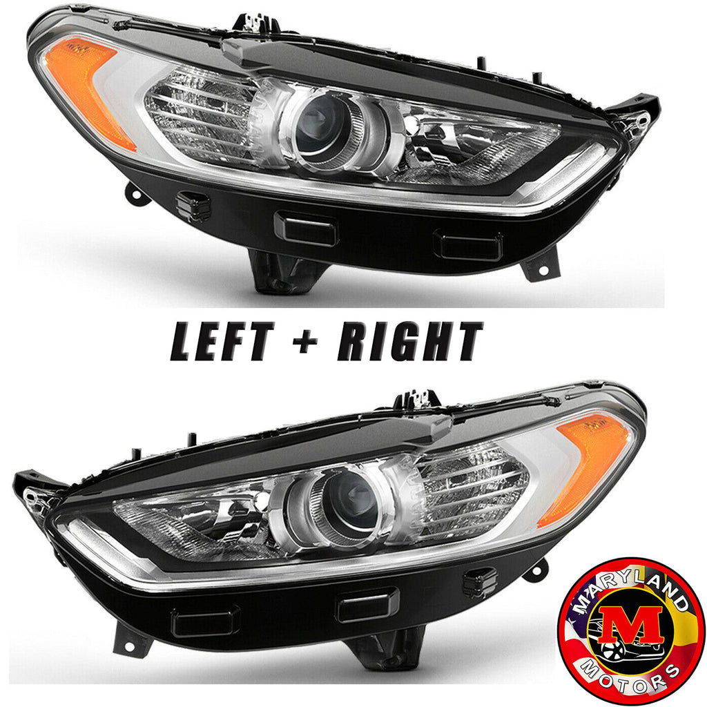 For 2013-2016 Ford Fusion Headlight Lights Lamps Pair set Left+Right