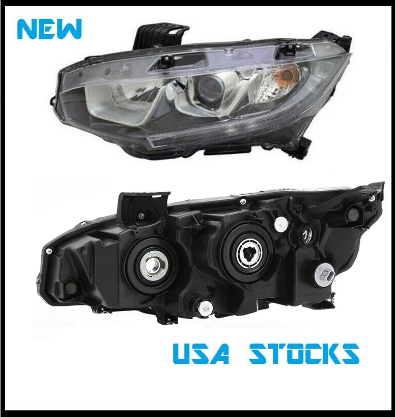 For 2016-2018 Honda Civic Headlight Hatchback or Sedan Left