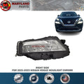 For 2021-2023 Nissan Rogue Right Headlight Chrome Passenger Side RH