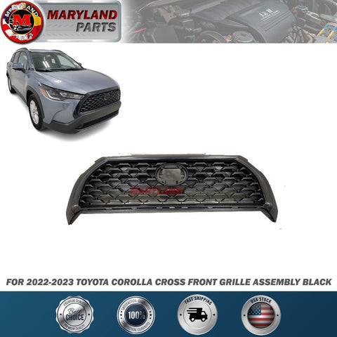 For 2022-2023 Toyoto Corolla Cross Front Grille Assembly Black