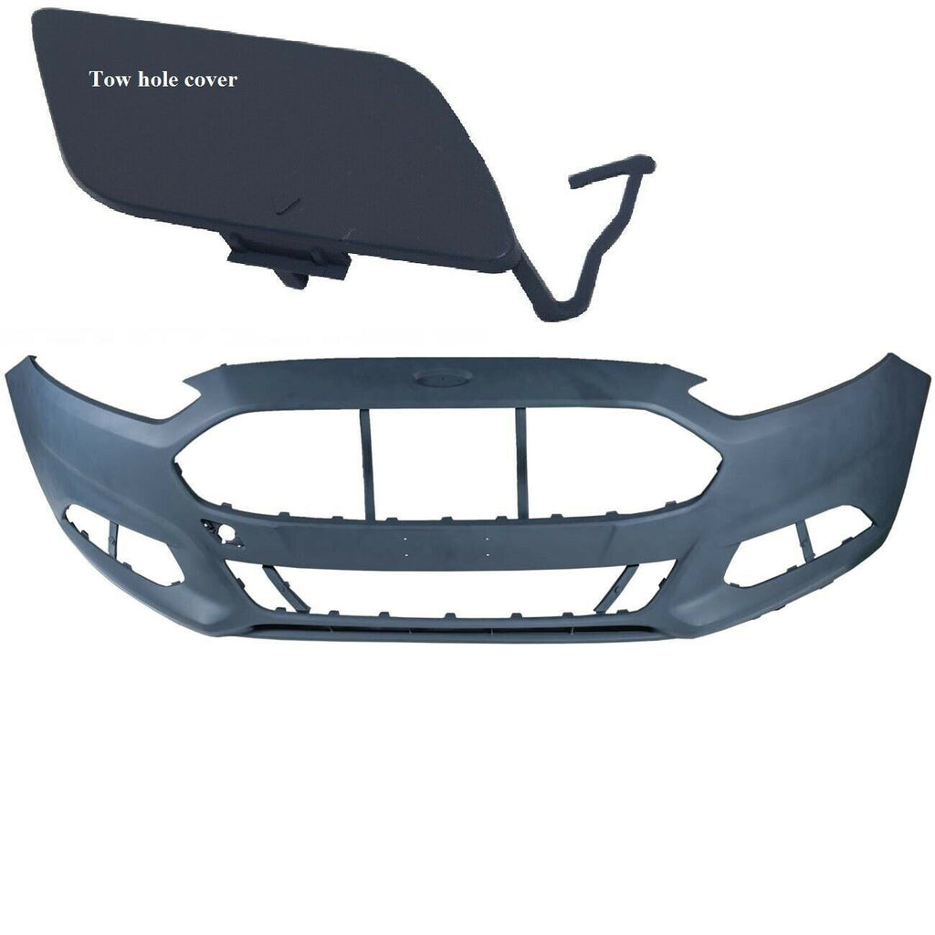 For 2013-2016 Ford Fusion Front Bumper Cover W/ tow hook cover
