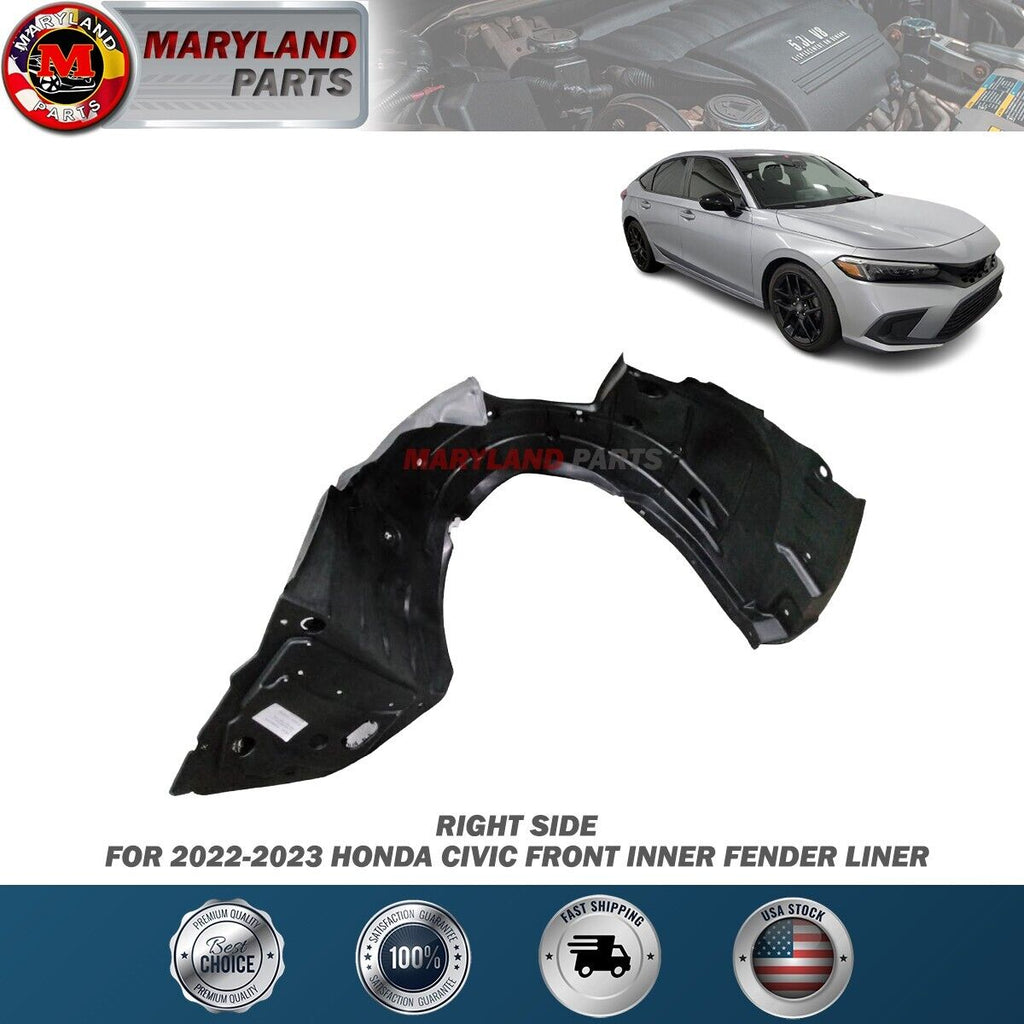 For 2022-2023 Honda Civic Right Front Inner Fender Liner