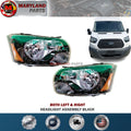 For 2015-2023 Ford Transit  150 250 350 Both Left & Right Headlight Black
