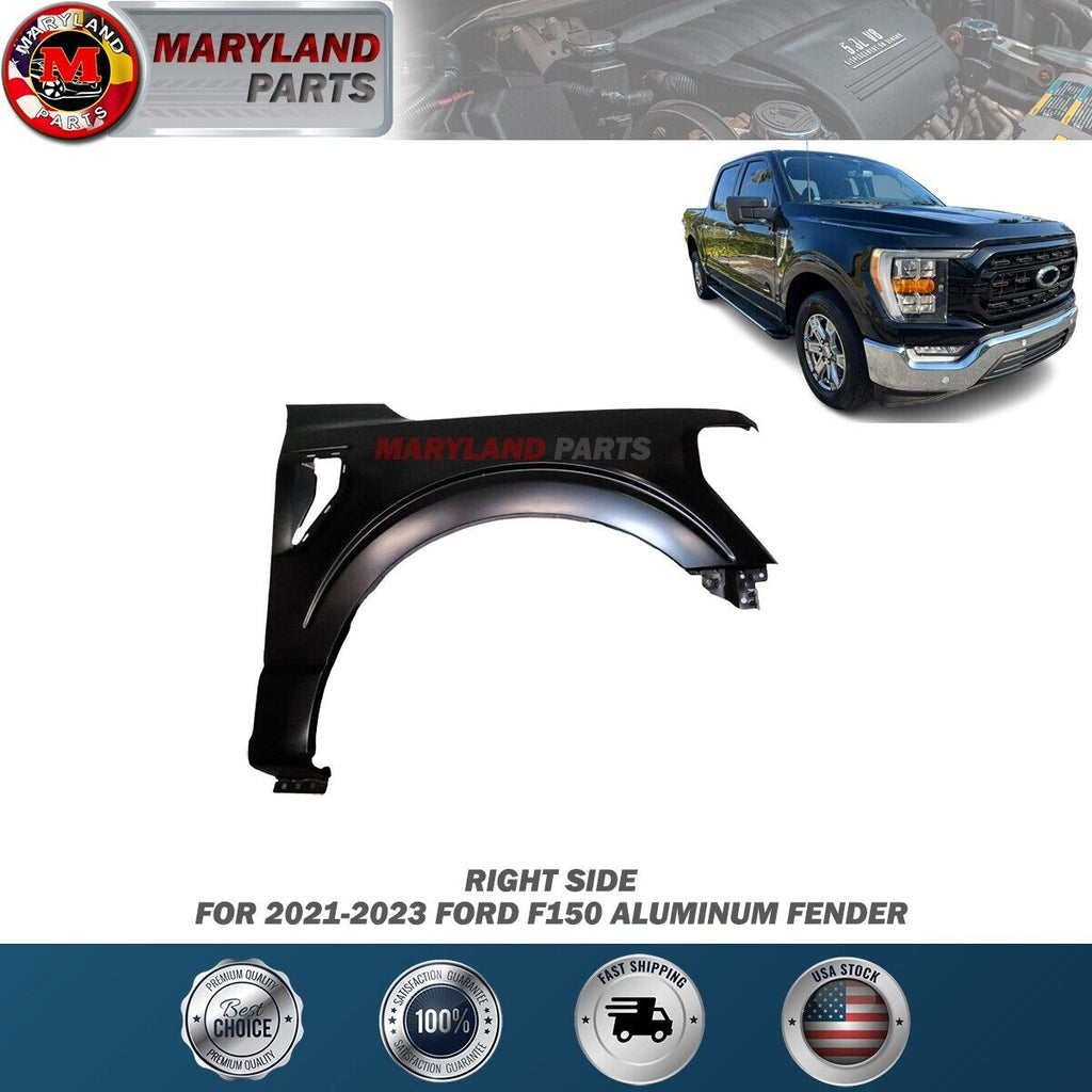 For 2021 Ford F150 Steel Fender Passenger Side RH