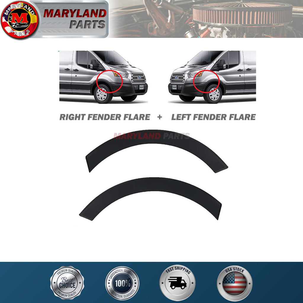For 2015-2019 Ford Transit 150/250/350 Front Left & Right Fender Flare Molding