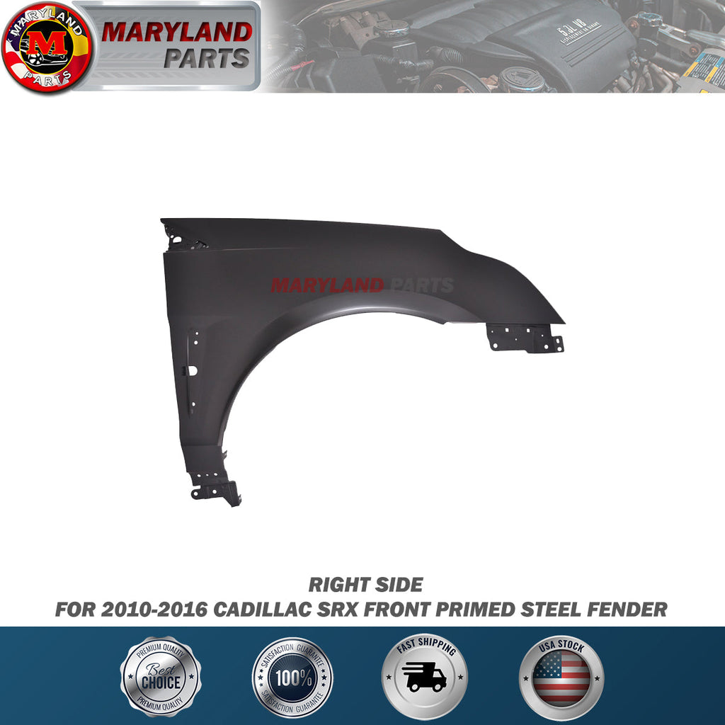 For 2010-2016 Cadillac SRX Front Passenger Primed Steel Fender RH