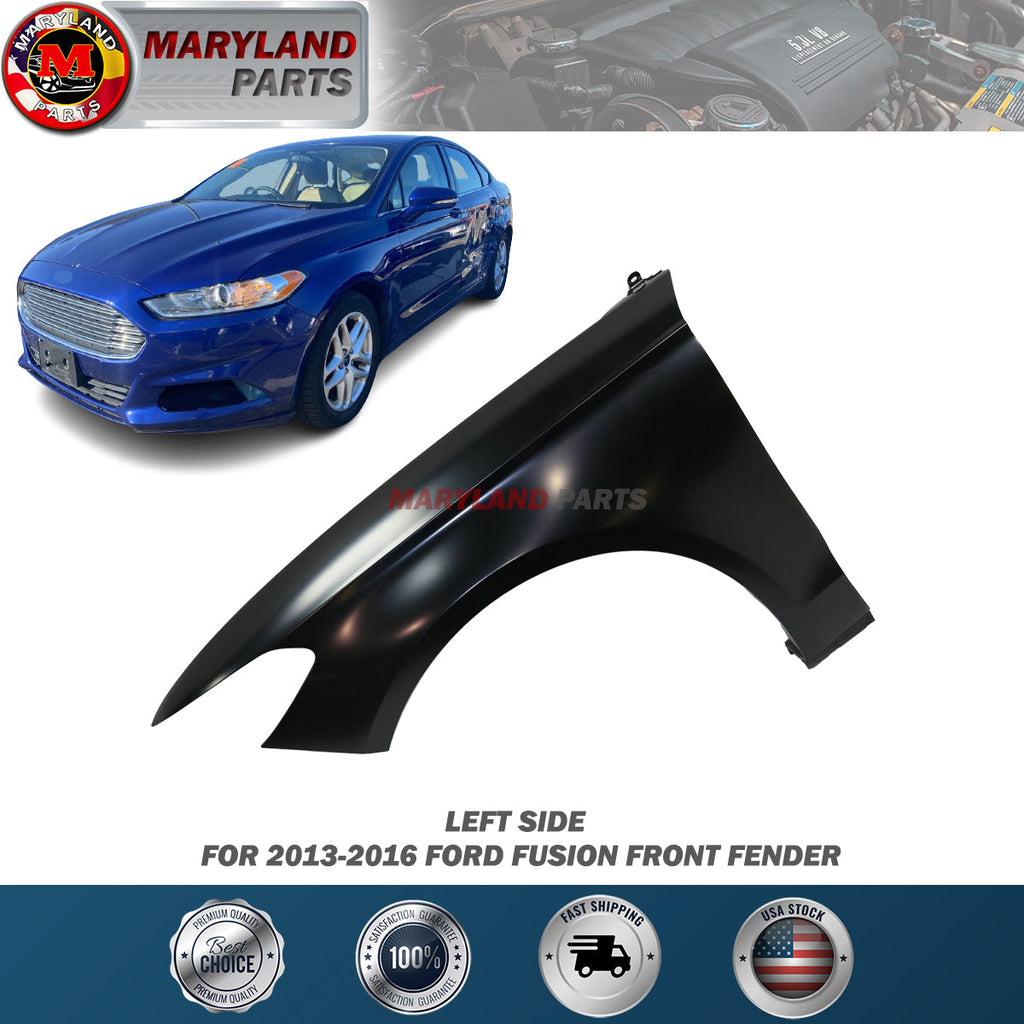 For 2013-2016 Ford Fusion Fender Front Driver Primed Steel