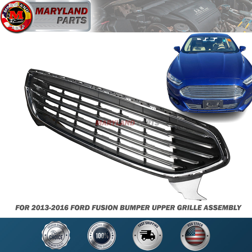 For 2013-2016 Ford Fusion Front Bumper Upper Grille Assembly DS7Z8200BA