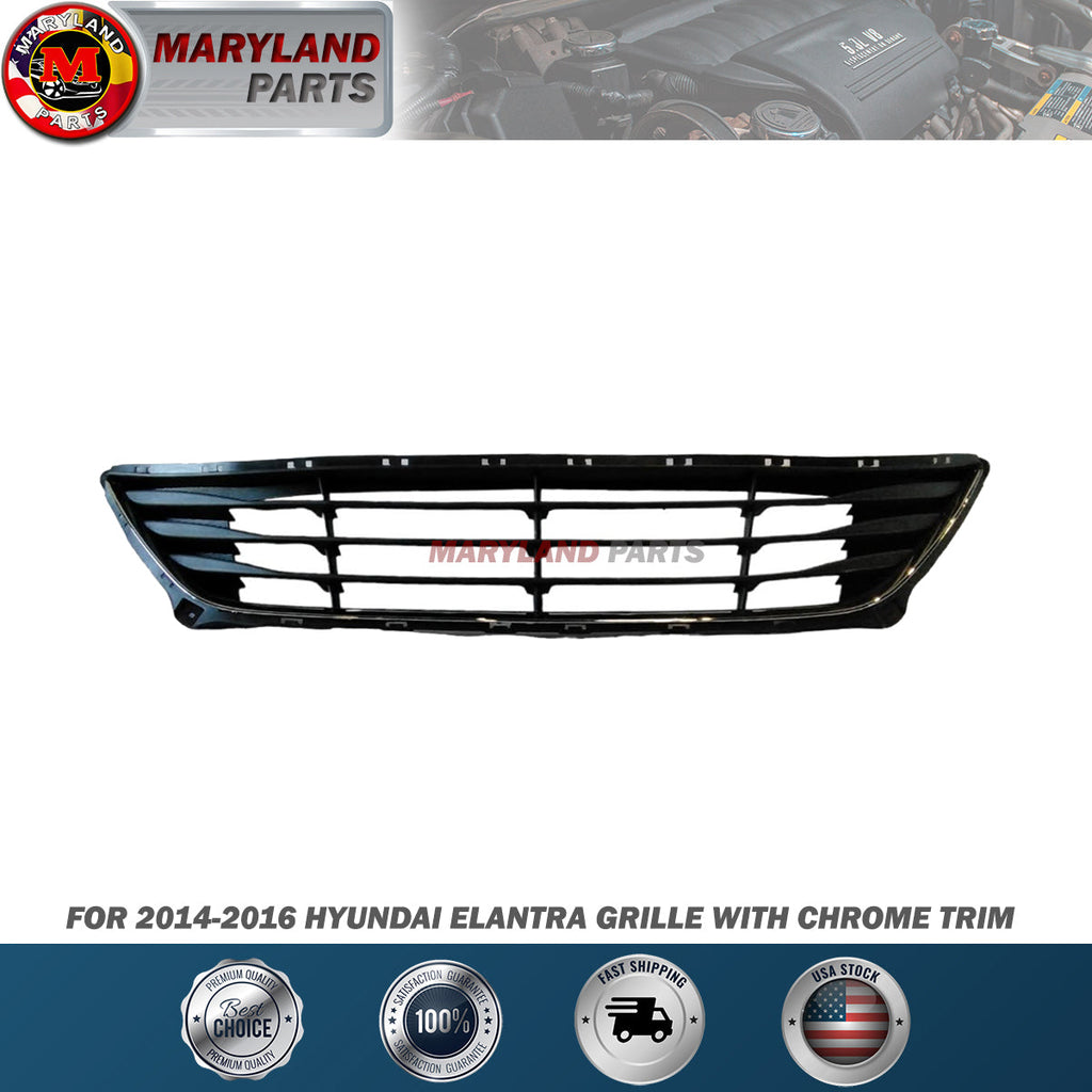 For 2014-2016 Hyundai Elantra Grille With Chrome Trim