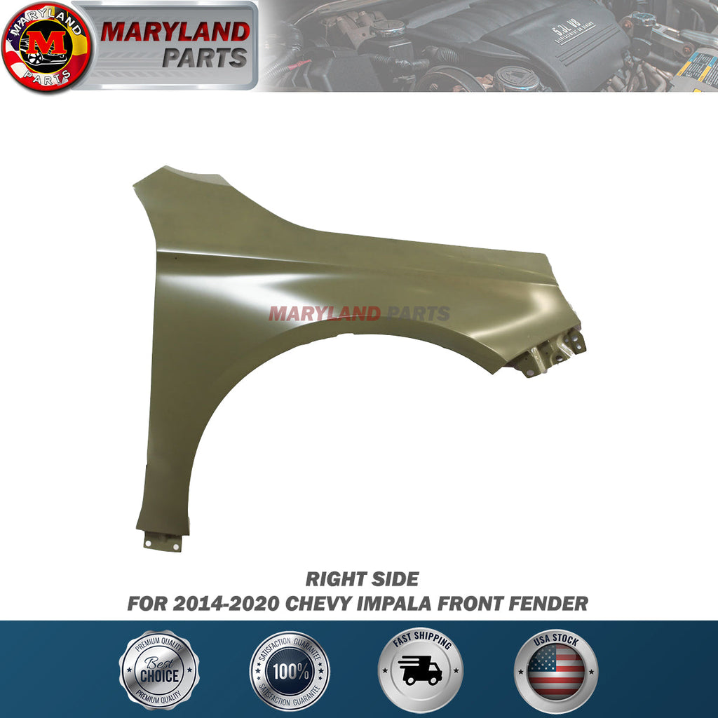 For 2014-2020 Chevy Impala Front Right Fender Passenger Side RH