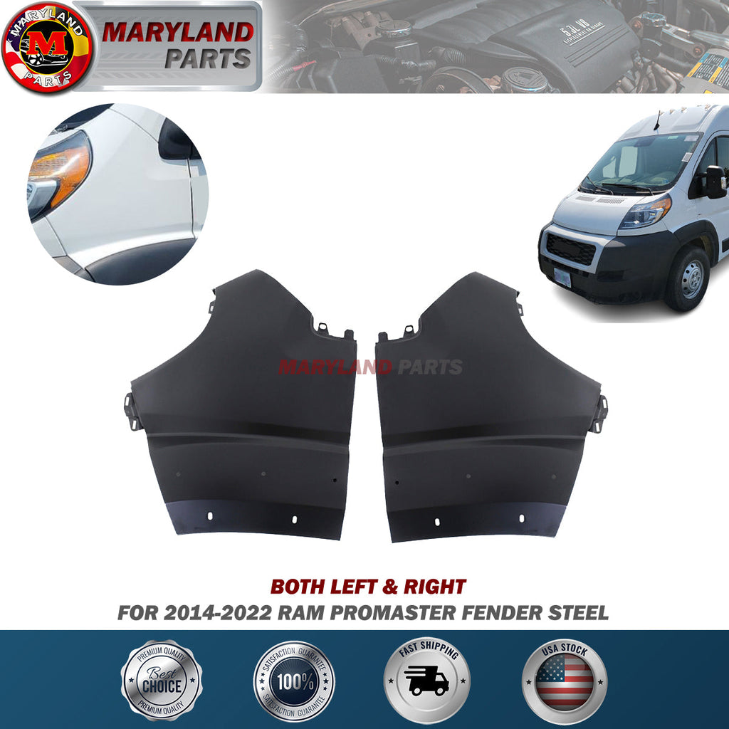 For 2014-2022 RAM Promaster Both Left & Right Fender Steel
