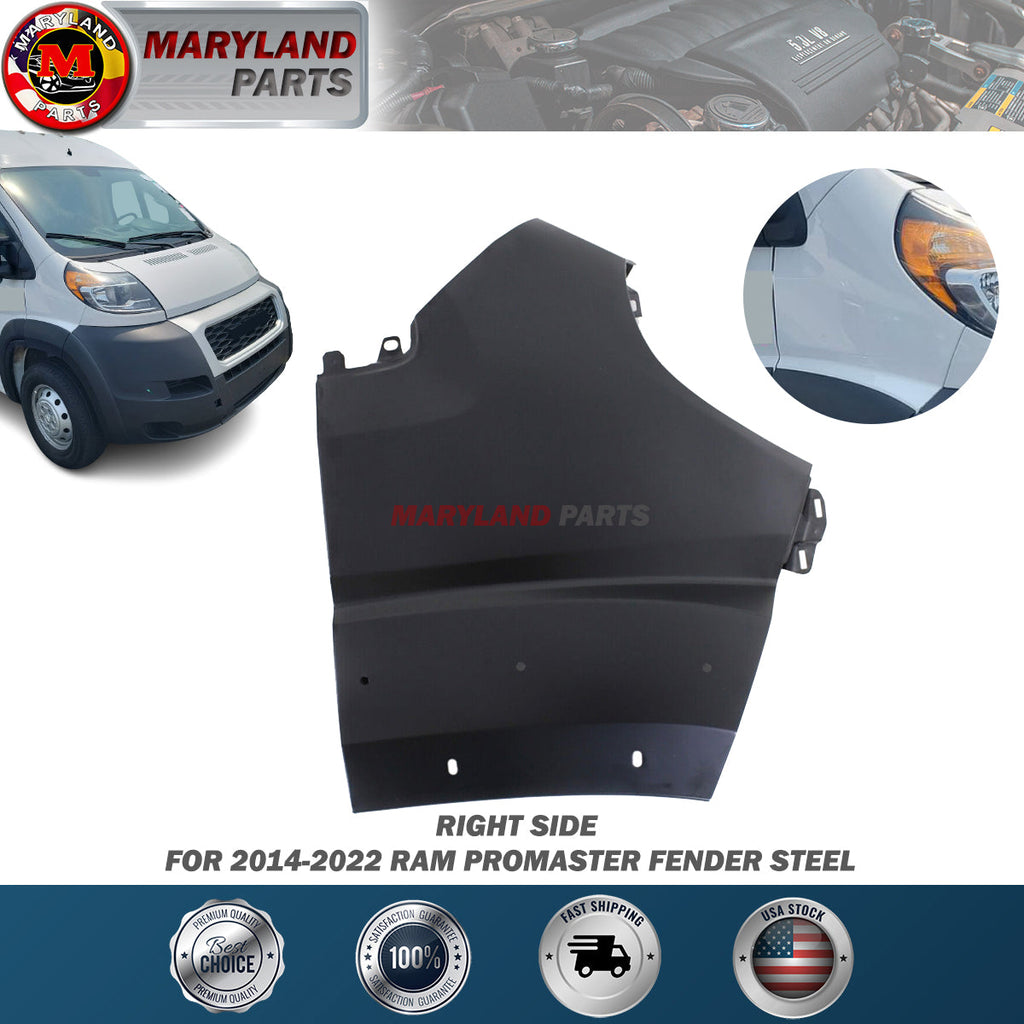 For 2014-2022 RAM Promaster Right Fender Steel Passenger Side RH