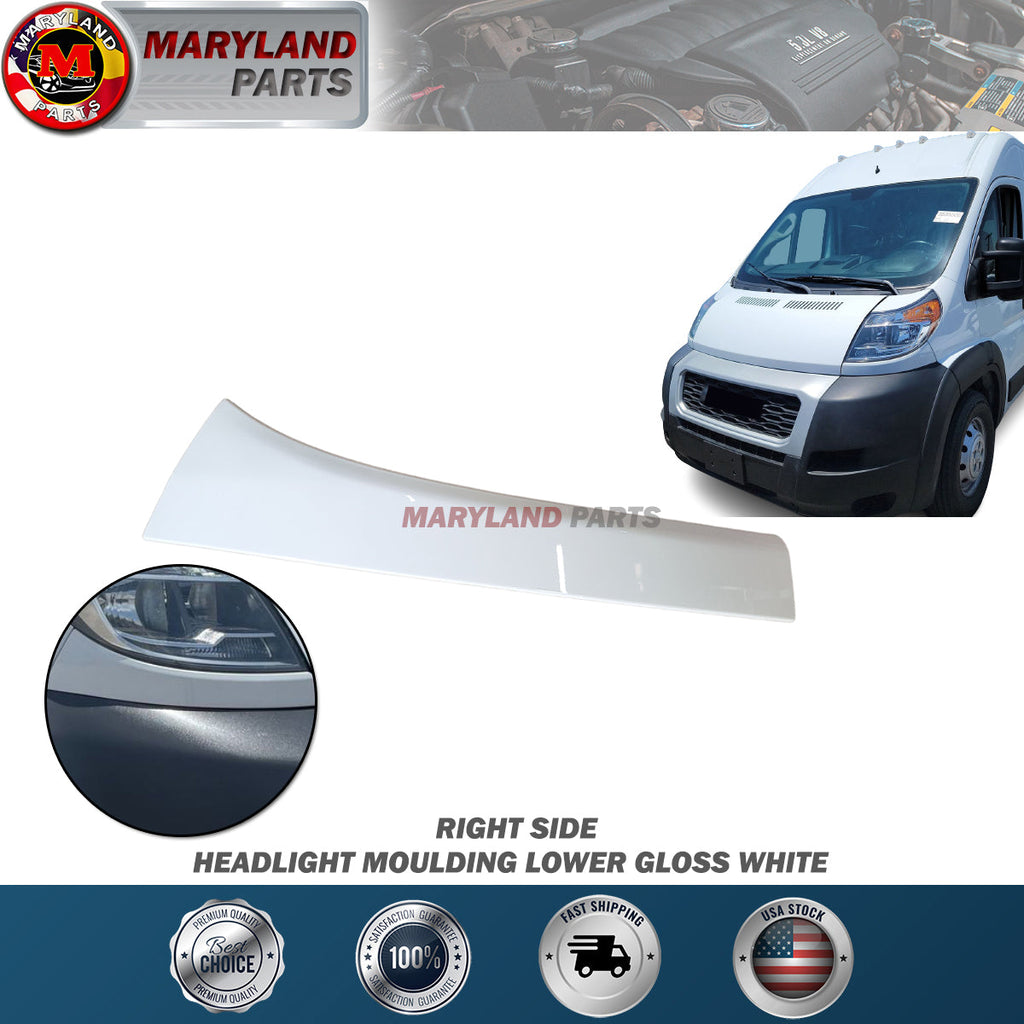 For 2014-2022 RAM Promaster Right Headlight Moulding Lower Passenger Side RH