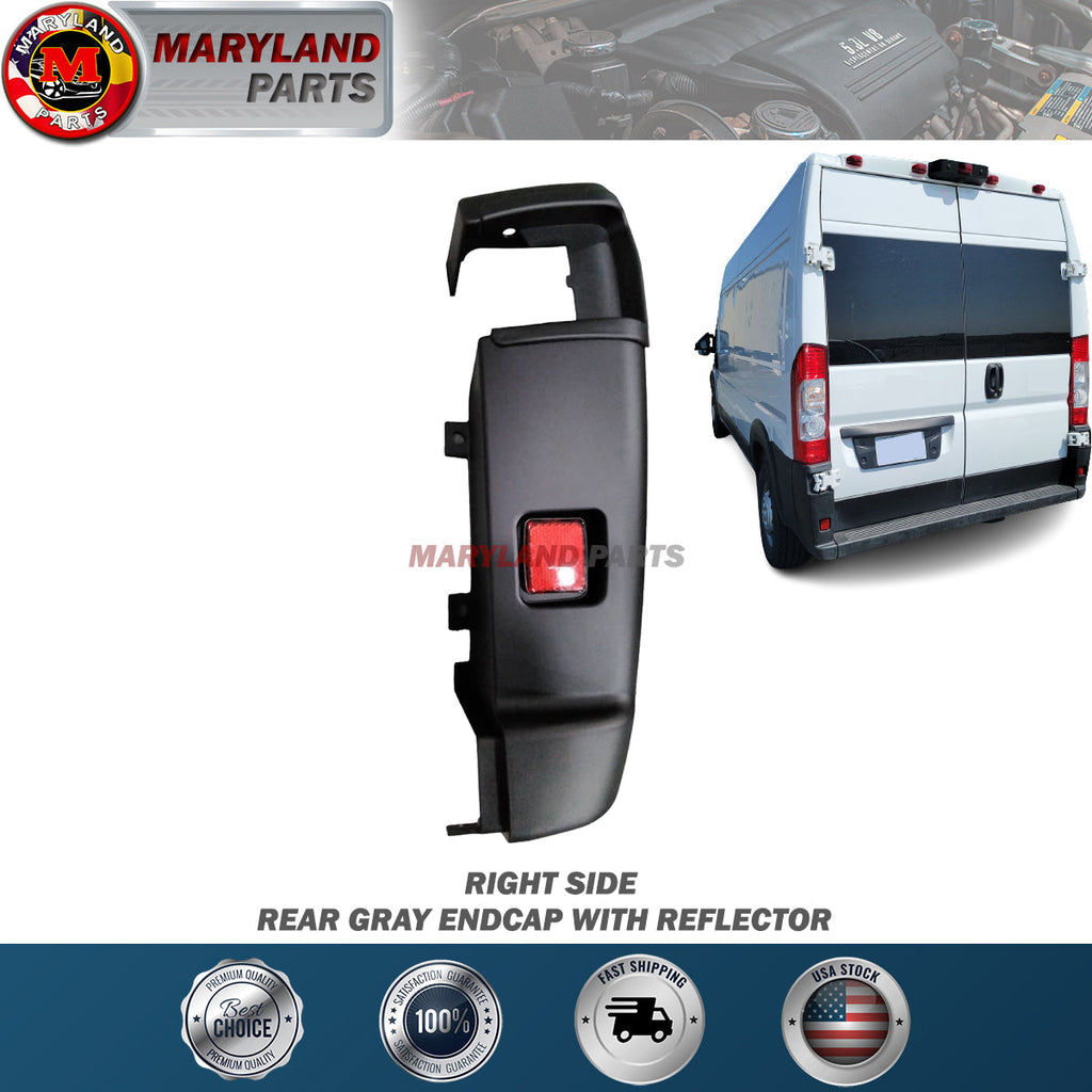For 2014-2022 RAM Promaster Right Rear Endcap with Reflector Passenger