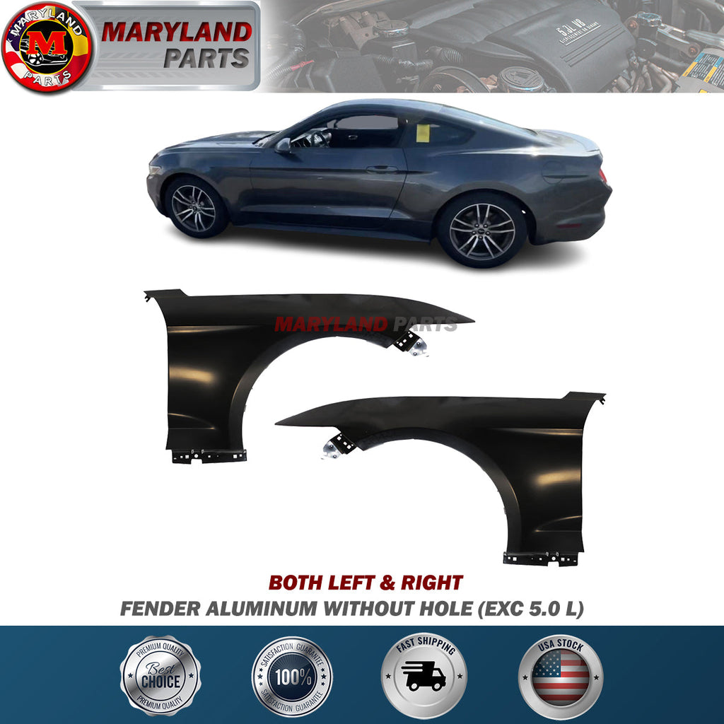 For 2015-2017 Ford Mustang Both Left & Right Front Fenders Aluminum