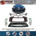 For 2015-2017 Toyota Camry XE XSE Front Bumper kit with Upper and Lower Grilles