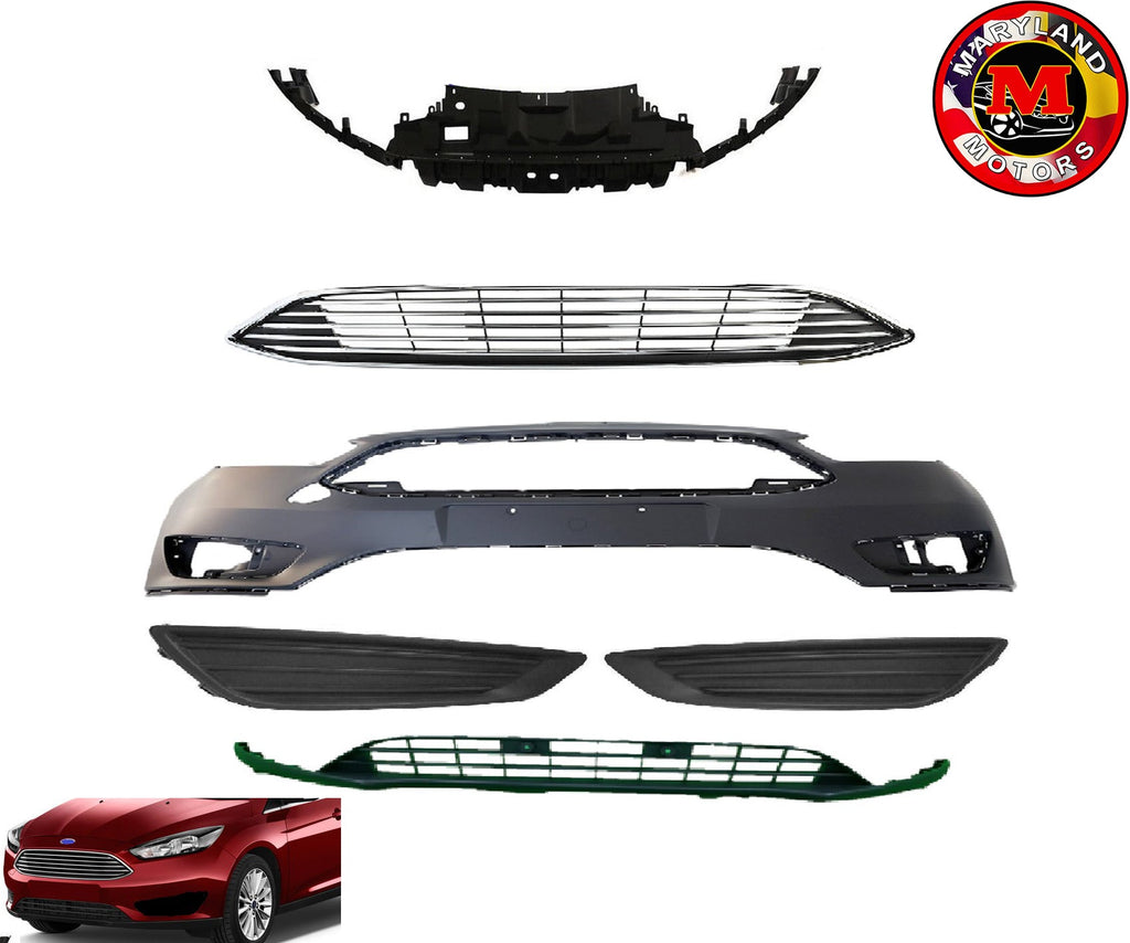 For 2015-2019 Ford Focus COMPLETE BUMPER AND BUMPER MOUNTING KIT PAD