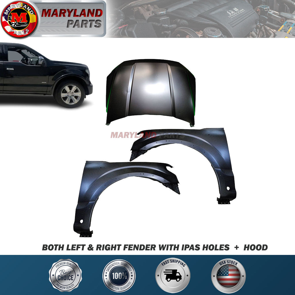 For 2015-2020 Ford F150 Both Left & Right Aluminium With IPAS Holes Fenders &