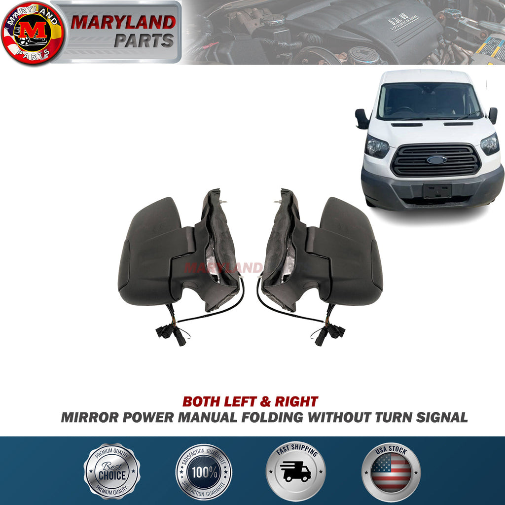 For 2015-2022 Ford Transit Left & Right Side Power Manual Folding Mirror