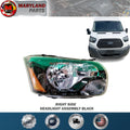For 2015-2023 Ford Transit 150 250 350 Right Headlight Assembly Black