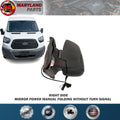 For 2015-2022 Ford Transit Right Side Power Manual Folding Mirror Without Turn