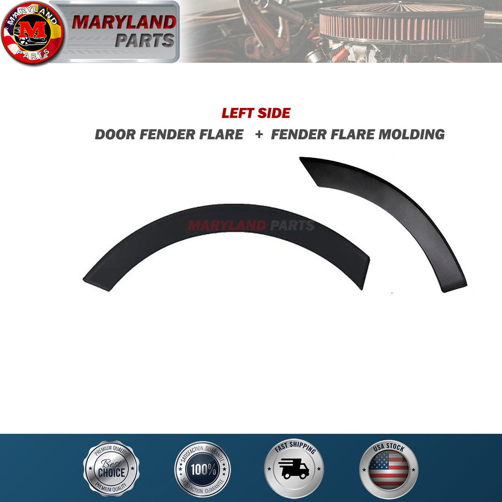 For 2015-2019 Ford Transit Left Side Two Piece Fender Flare for Fender and Door