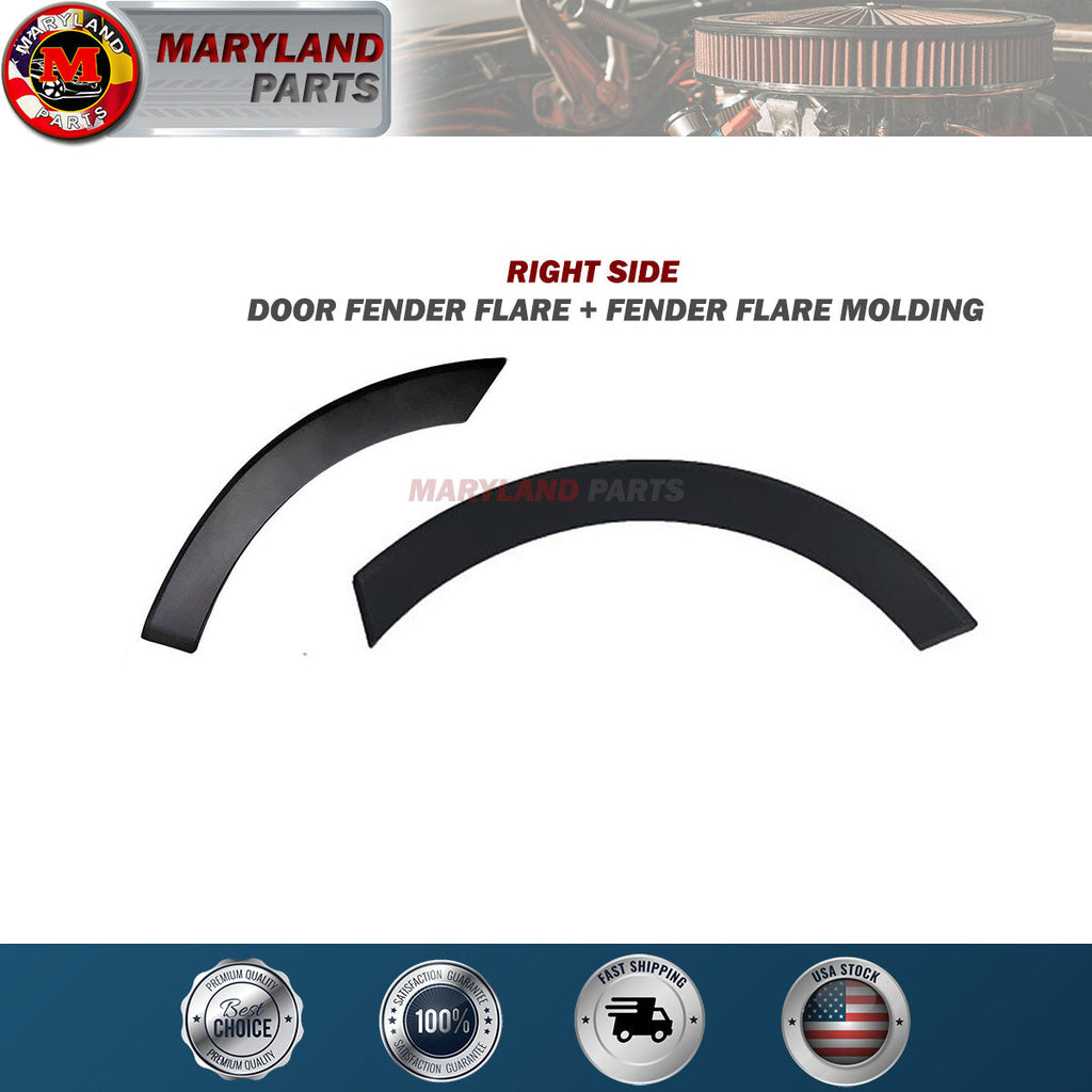 For 2015-2019 Ford Transit Right Side Two Piece Fender Flare for Fender and Door