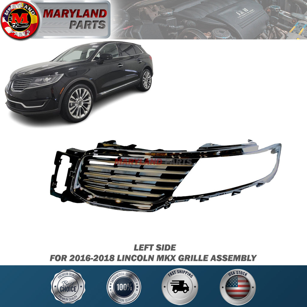 For 2016-2018 Lincoln MKX Grille Assembly Left Driver Side LH