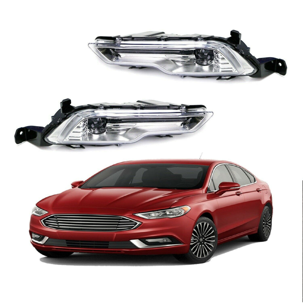 Premium Quality for 2017-2018 Ford Fusion LED Fog Lamps Left & Right 1 Pair Daytime Running