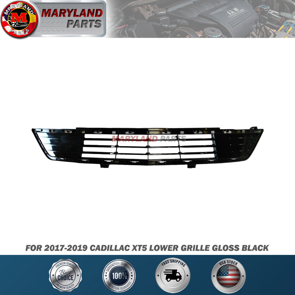 For 2017-2019 Cadillac XT5 Lower Grille Gloss Black