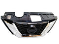 For 2017-2019 Nissan Rogue Front Bumper Upper Hood Grille Black/Chrome Trim