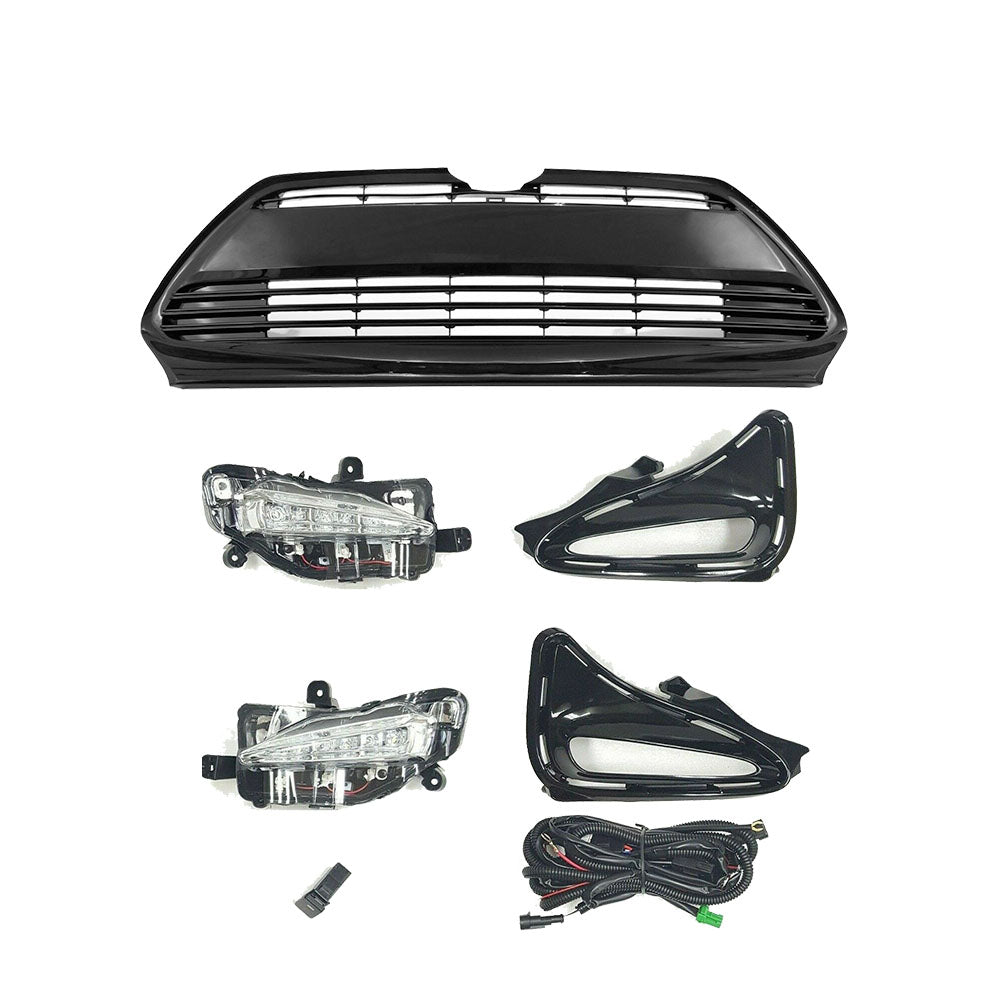 For 2017-2019 Toyota Corolla LE Upper Grille and Lower Grille with Lamp Kit