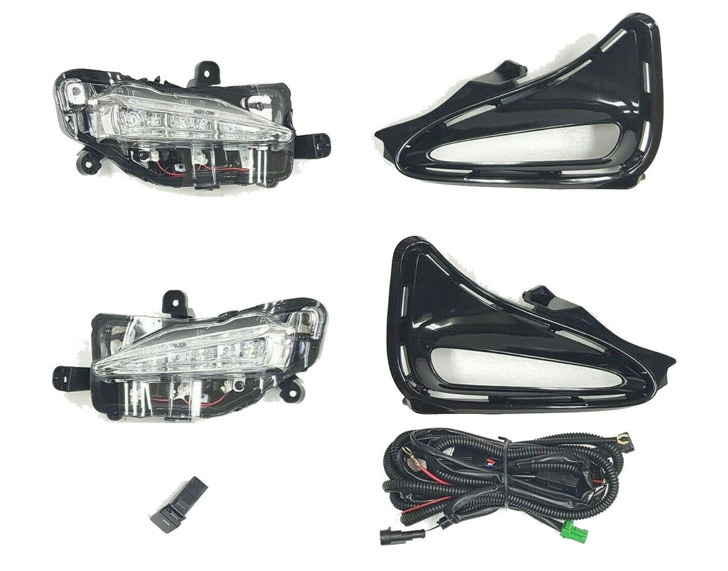 For 2017-2019 Toyota Corolla LE Upper Grille and Lower Grille with Lamp Kit