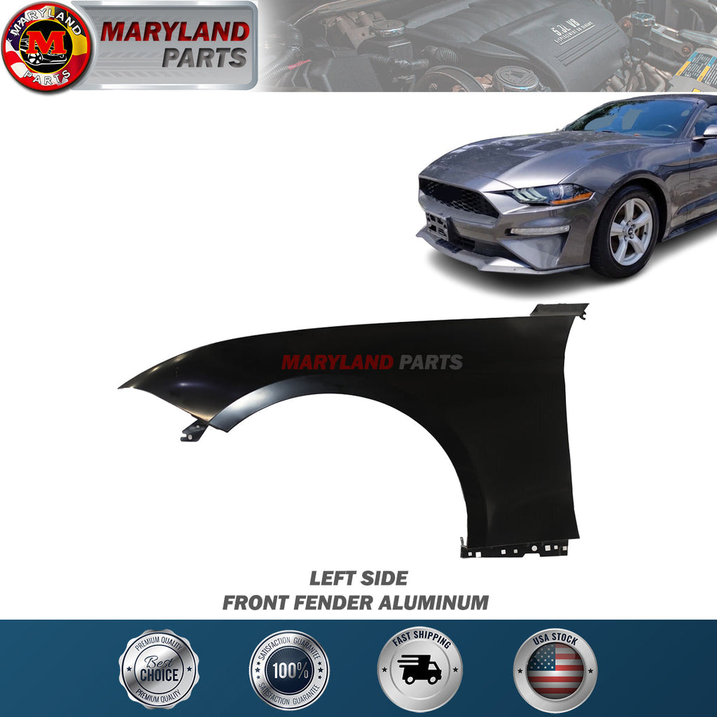For 2018-2022 Ford Mustang Left Front Fender Aluminum Driver Side LH