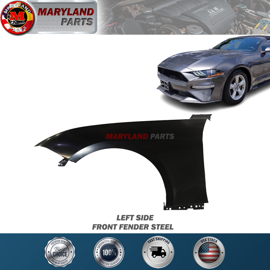 For 2018-2022 Ford Mustang Left Front Fender Steel Driver Side LH