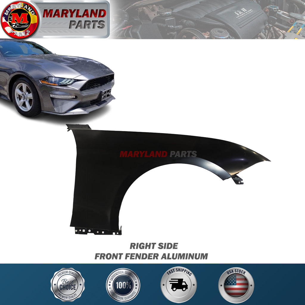 For 2018-2022 Ford Mustang Right Front Fender Aluminum Passenger Side RH
