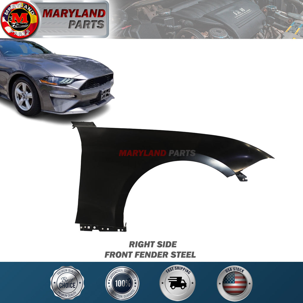 For 2018-2022 Ford Mustang Right Front Fender Steel Passenger Side RH