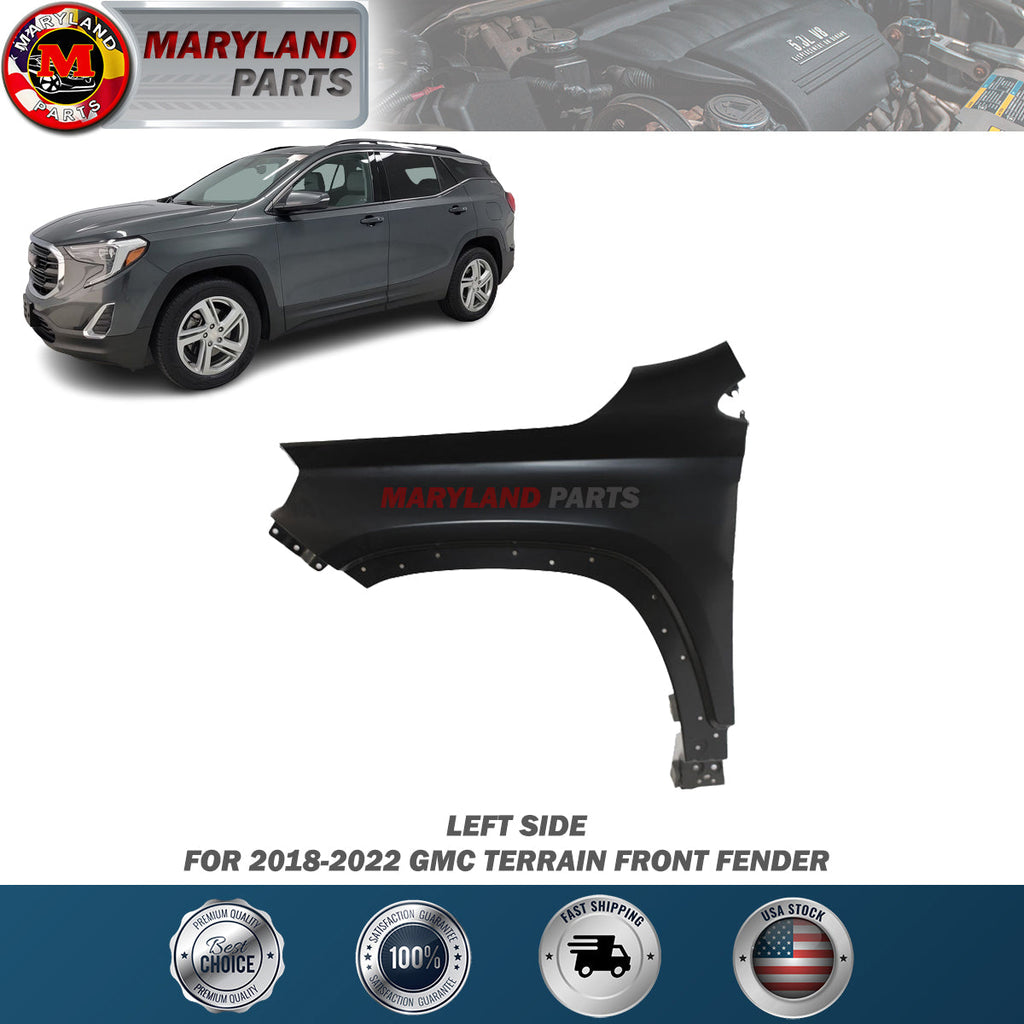 For 2018-2022 GMC Terrain Left Front Fender Driver Side LH