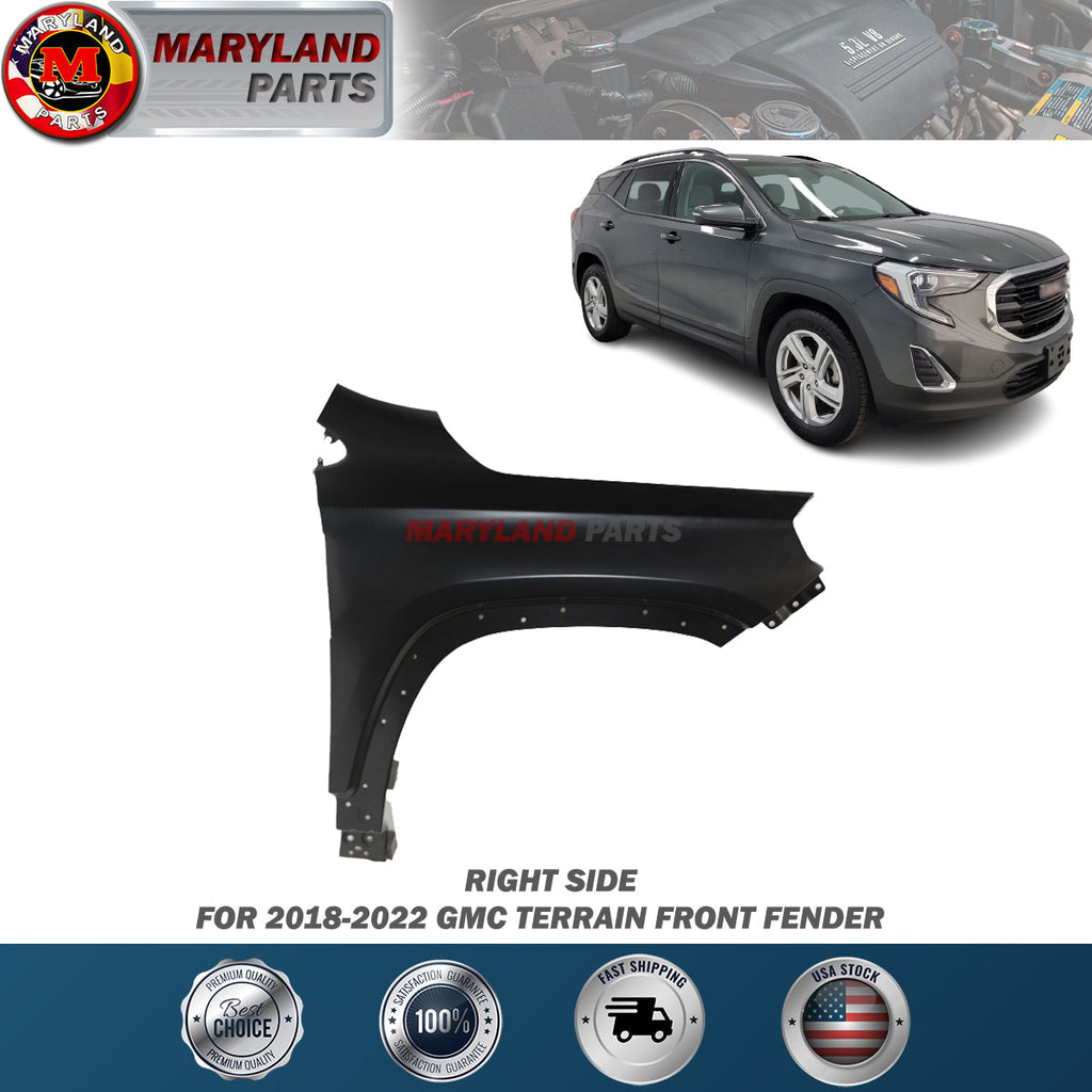 For 2018-2022 GMC Terrain Right Front Fender Passenger Side RH