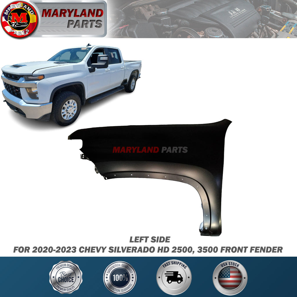 For 2020-2023 Chevy Silverado HD 2500, 3500 Front Left Fender Driver Side LH