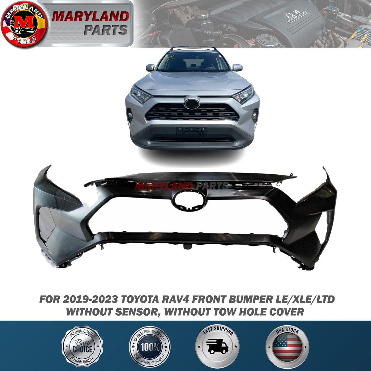 Front Center Engine Under Cover Splash Shield For 2019-2023 Toyota RAV4 – Direct Fit, Black