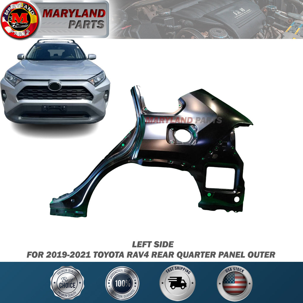 For 2019-2021 Toyota RAV4 Left Rear Quarter Panel Outer