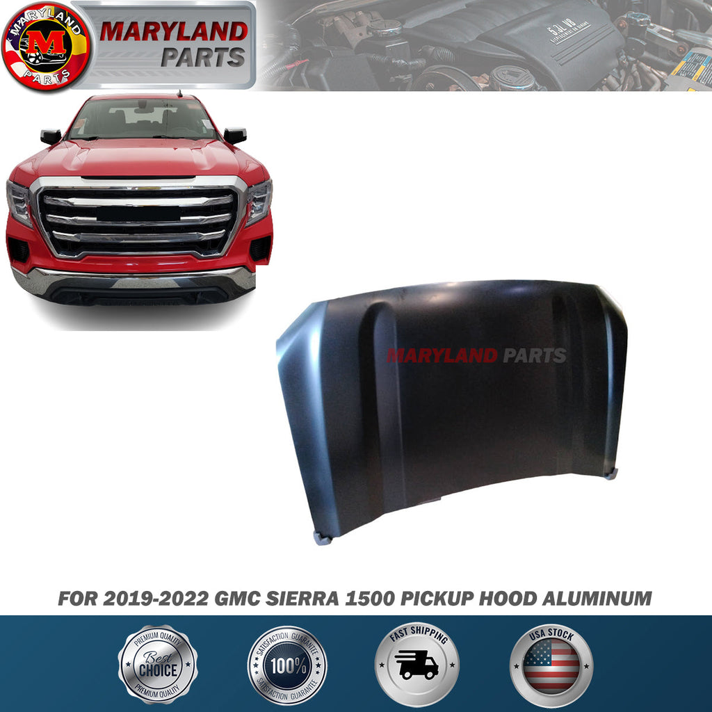 For 2019-2022 GMC Sierra 1500 Pickup Hood Aluminum