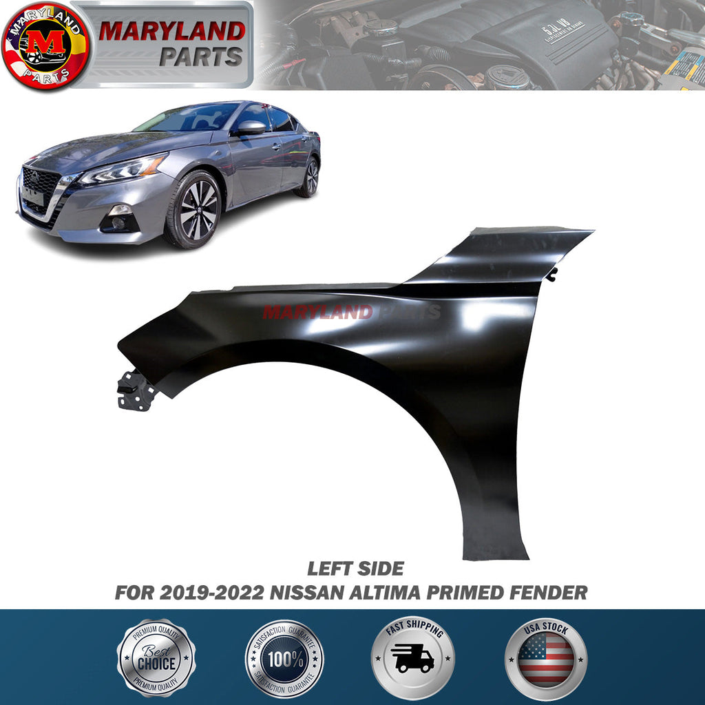 For 2019-2022 Nissan Altima Primed Fender Driver Side LH