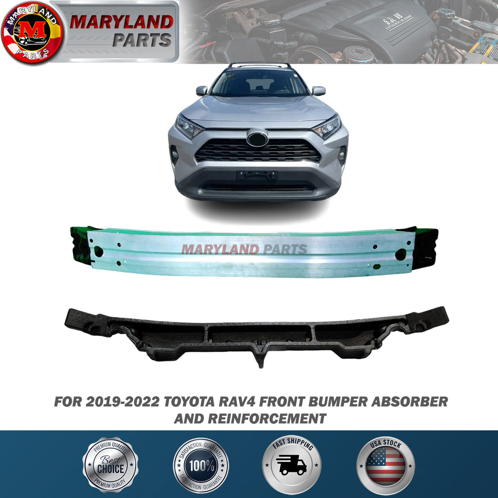For 2019-2022 Toyota RAV4 Front Bumper Absorber and Reinforcement