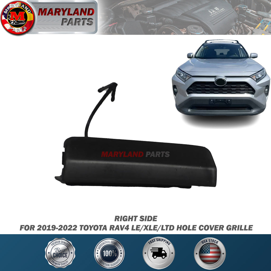 For 2019-2022 Toyota RAV4 LE/XLE/LTD Right Hole Cover Grille Passenger Side RH