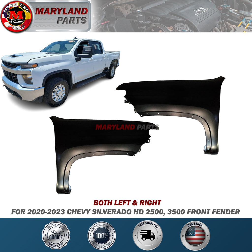 For 2020-2023 Chevy Silverado HD 2500, 3500  Front Fenders Both Left & Right