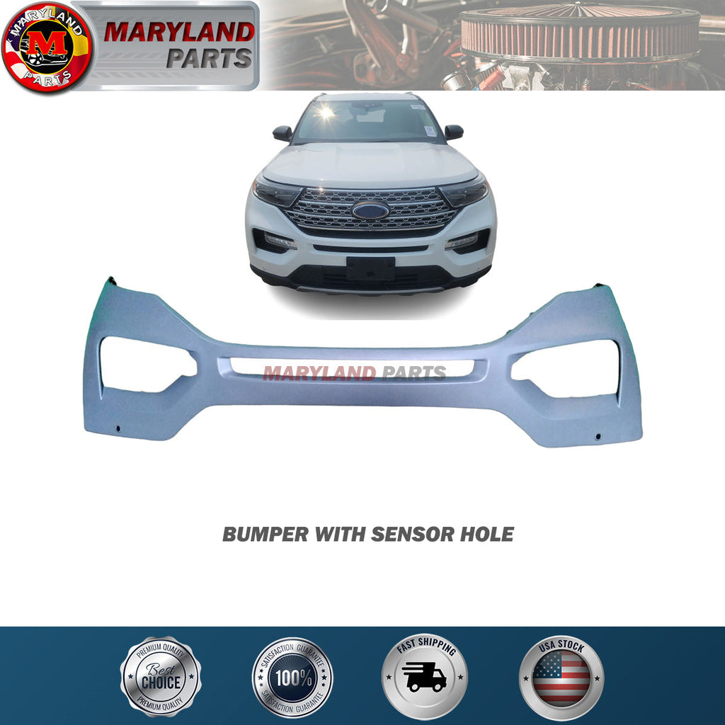 For 2020-2024 Ford Explorer Front Bumper With Sensor Hole
