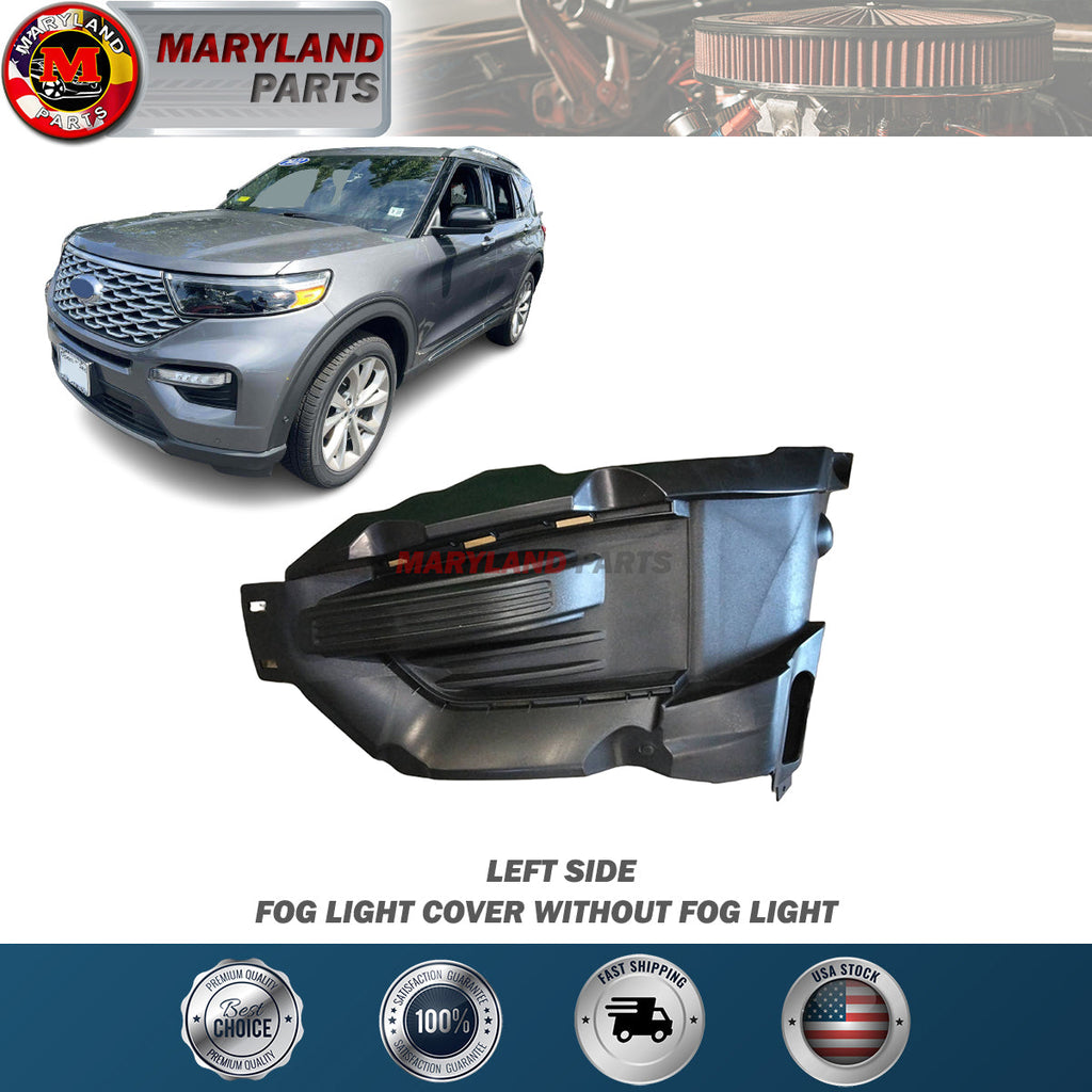 For 2020-2022 Ford Explorer Left Fog Light Cover Without Fog Light Driver Side
